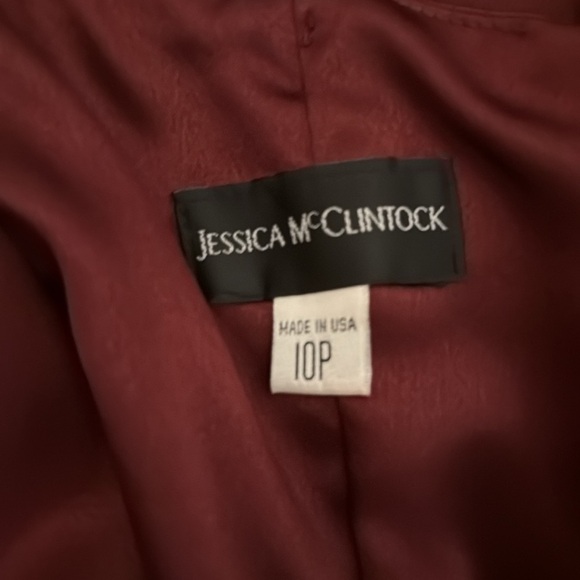 Like New Vintage Jessica McClintock Long Strapless Draped Evening Dress - Picture 4 of 6